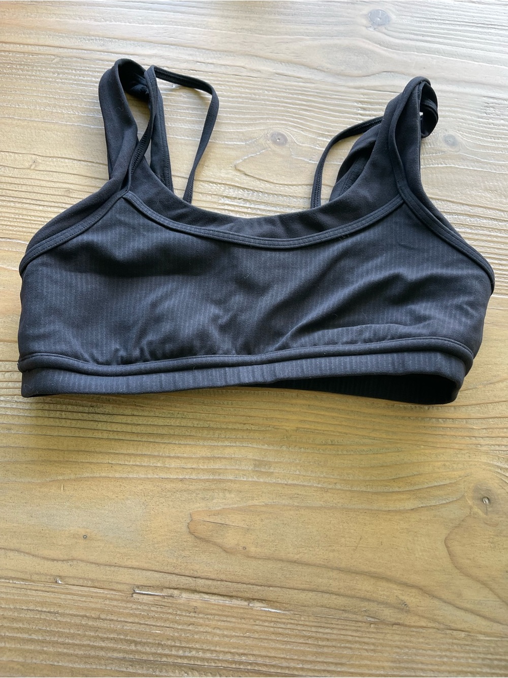 Lululemon double layer black sports bra